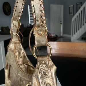 Francesco Biasia Gold Y2K shoulder bag